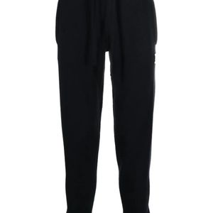 Dolce & Gabbana Black Logo-Plaque Knitted Track Pants for men