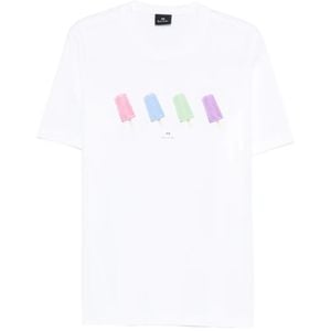 Paul Smith White Regular Fit Zebra T-Shirt for men
