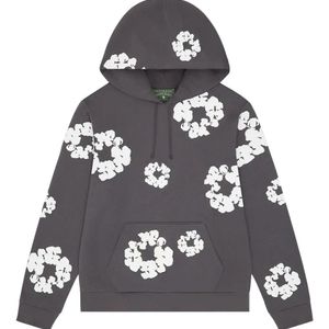 DENIM TEARS Grey Wreath Cotton Hoodie for men