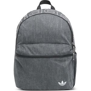 Adidas Gray Washed Effect Logo Backpack