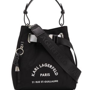 Karl Lagerfeld Bucket-tas Met Logoprint in het Zwart