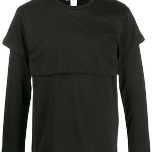 メンズ Comme des Garçons レイヤード Tシャツ ブラック