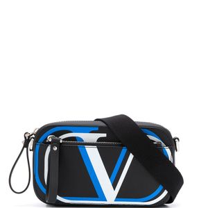 メンズ Valentino Vロゴ ベルトバッグ ブラック