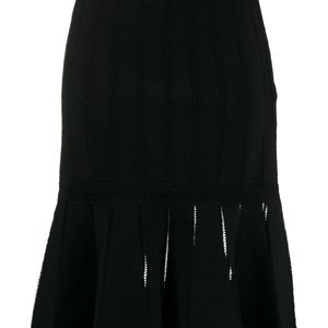 Alexander McQueen Pleated Midi Skirt ブラック