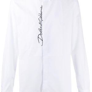 メンズ Dolce & Gabbana ロゴエンブロイダリー シャツ ホワイト