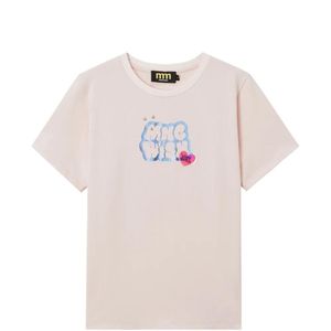Mini Cream Pink Graphic-Print T-Shirt