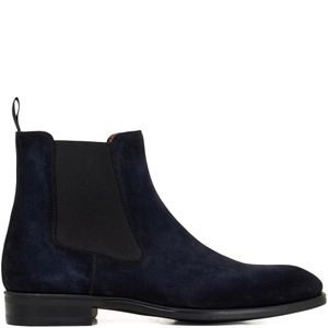 Magnanni Shoes Blue Suede Chelsea Boots for men