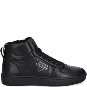 Guess Black Venice Logo Lace-Up High-Top Sneakers for men