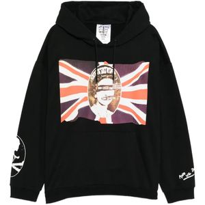 MASTERMIND WORLD Black Graphic-Print Hoodie for men
