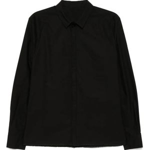 Label Under Construction Black Cotton Shirt for men