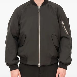 DEVOA Gray Ma-1 Bomber Jacket for men