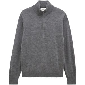 Pringle of Scotland Grey Quarter-Zip Merino Wool Sweater for men