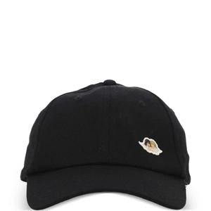 Fiorucci Schwarz Baseballkappe Mit Engel-Patch
