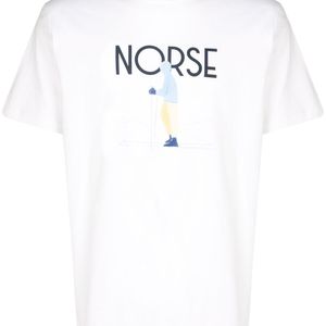 メンズ Norse Projects ロゴプリント Tシャツ ホワイト