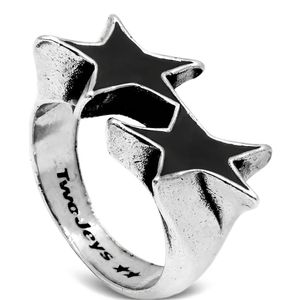 Twojeys Black Star Precious Metals Ring