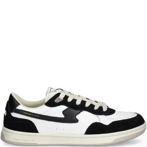 Stepney Workers Club Black Pro-Cup Leather Panel Sneakers for men