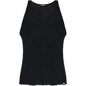 DSquared² Black Ribbed Lounger Top for men