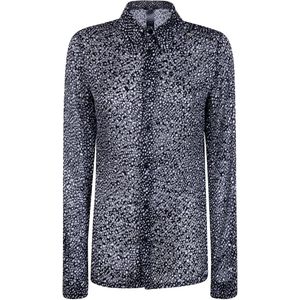 SAPIO Blue Chemise À Motif Graphique
