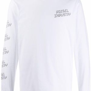 メンズ DIESEL Industry ロングtシャツ ホワイト