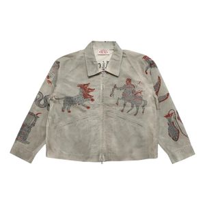 Samuel Zelig Gray Medieval Zip Jacket for men