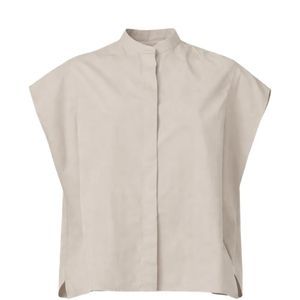 Officine Generale White Leonora Cap Sleeve Blouse