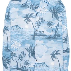 Palm Angels Blue Shirts for men