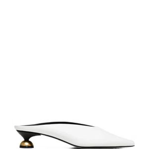 VANDA NOVAK White Tracy Pointed-Toe Pumps