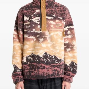 Columbia Brown Helvetia Ii Printed Fleece Sweater for men