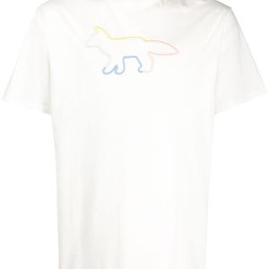 メンズ Maison Kitsuné ロゴ Tシャツ ホワイト