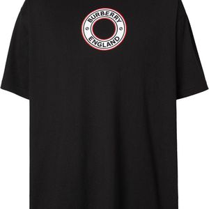 T-shirt con applicazione di Burberry in Nero da Uomo