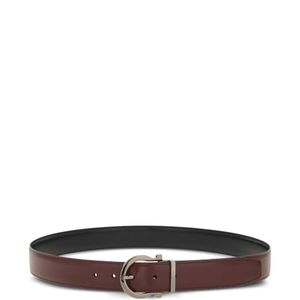 Ferragamo White Reversible And Adjustable Gancini Belt for men