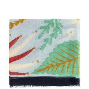 Etro Green X Tabby Booth Frayed Scarf
