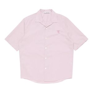 Acne Pink Embroidered-Bow Shirt for men