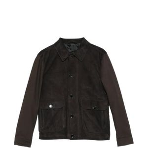Brioni Lederjacke Mit Kragen in Schwarz für Herren