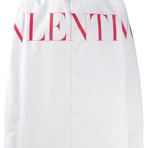 メンズ Valentino ロゴ シャツ ホワイト