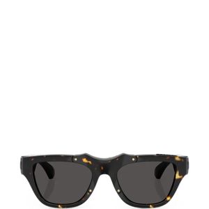 Burberry Black Tortoiseshell-Effect Rectangle-Frame Sunglasses for men