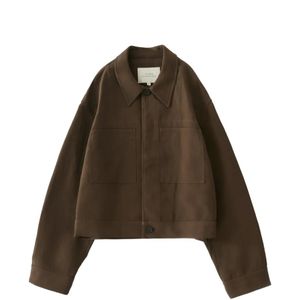 Studio Nicholson Brown Piper Patch Pockets Cropped Jacket for men