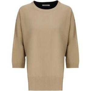 Kangra Natural Colour-Block Three-Quarter-Sleeve Sweater