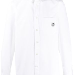 メンズ DIESEL S-bill-pocket コットンシャツ ホワイト