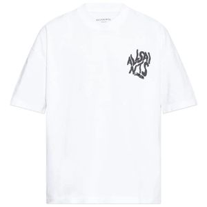 AllSaints White Logo-Print T-Shirt for men