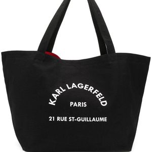 Karl Lagerfeld ロゴ ハンドバッグ ブラック