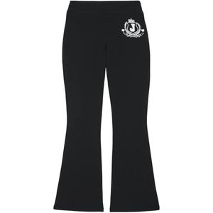 Juicy Couture Black Logo-Print Flared Trousers