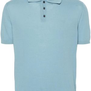 Malo Blue Cotton Polo Shirt for men