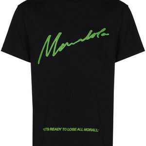 メンズ Mowalola スローガン Tシャツ ブラック