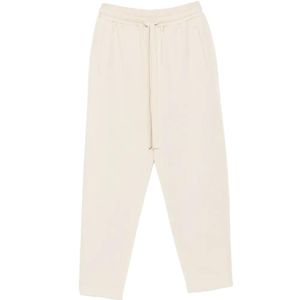 Psophia White Drawstring Elasticated-Waist Track Pants