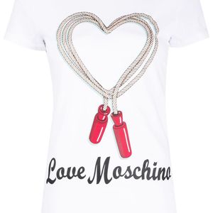 Love Moschino ハートロゴ Tシャツ ホワイト