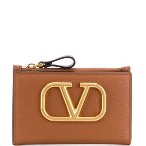 Valentino Vロゴ 財布 ブラウン
