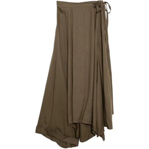 Yohji Yamamoto Natural Draped Gathered-Detail Skirt