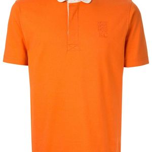 メンズ Kent & Curwen コントラストカラー ポロシャツ オレンジ