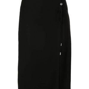 Falda de crepé con diseño cruzado Yigal Azrouël de color Negro